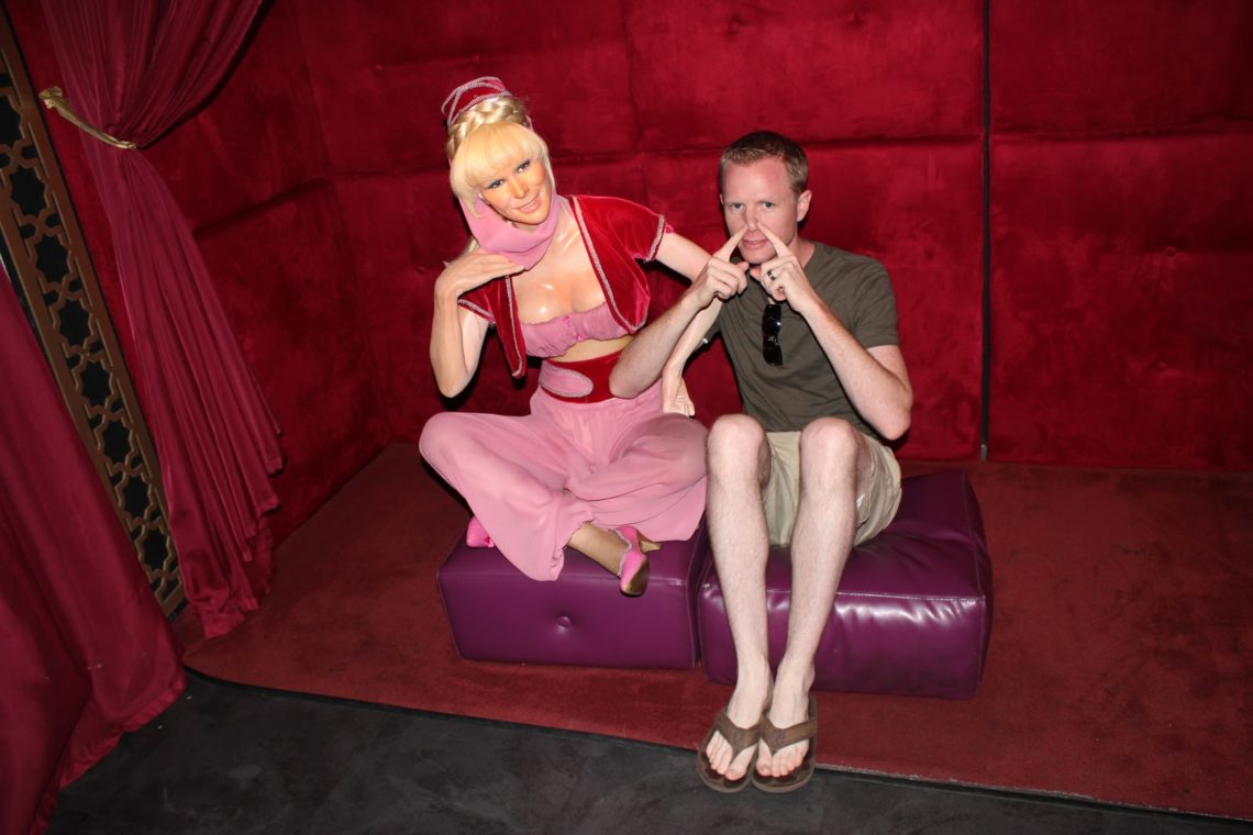 I dream of Genie at the Hollywood Wax Museum. 