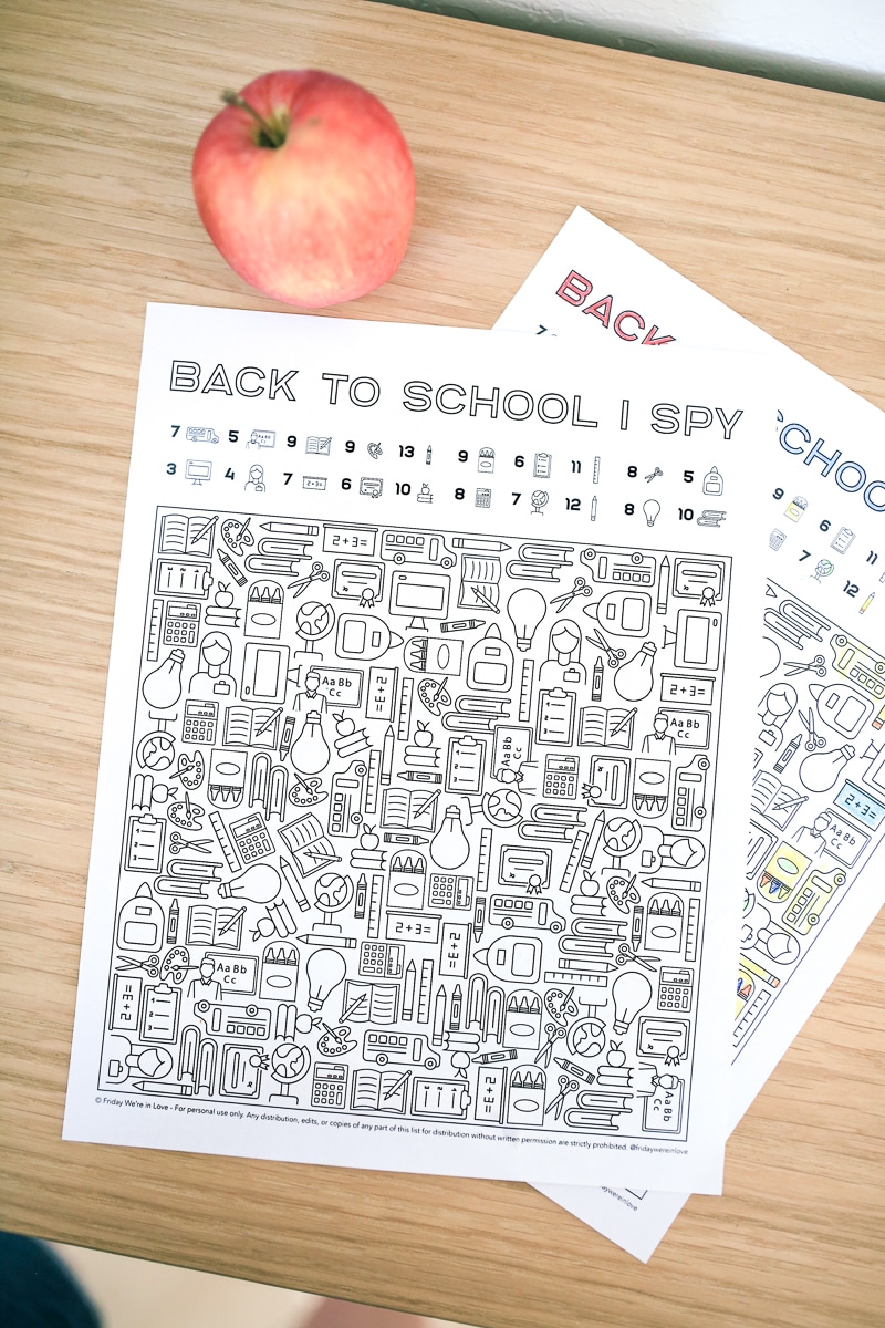 I Spy Back to School free download. 